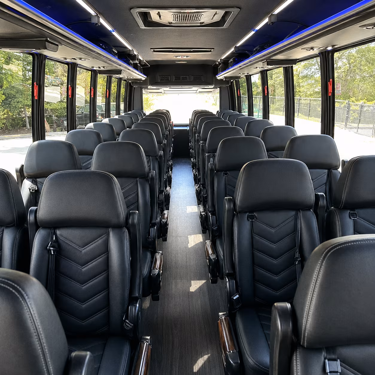 abilene 28 passenger minibus inside