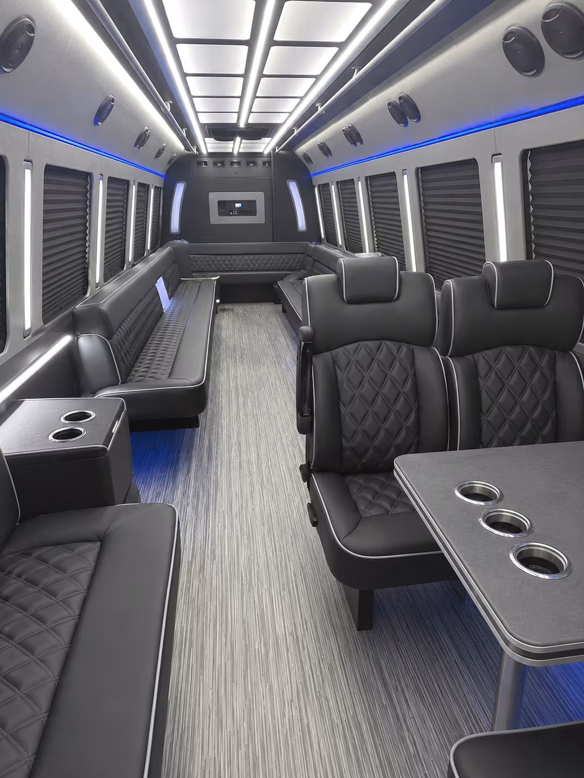 pembroke pines 25 passenger party bus inside