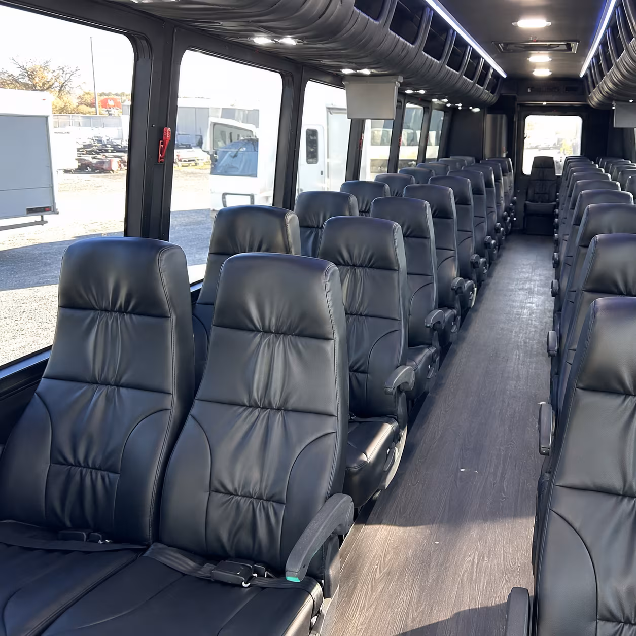 pembroke pines 28 passenger minibus interior