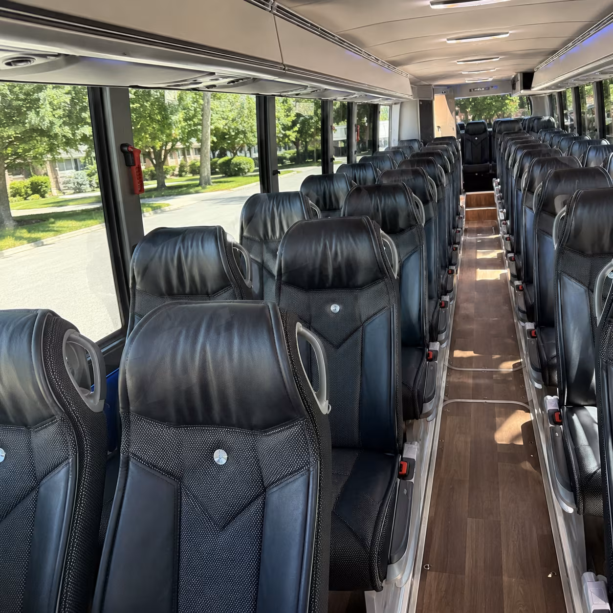 pembroke pines 40 passenger charter bus inside