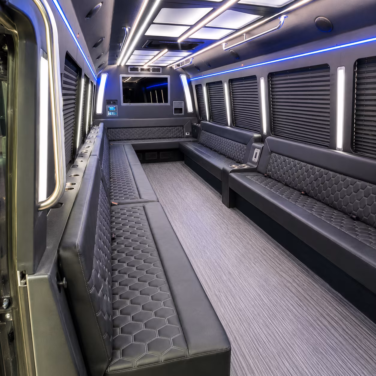 pembroke pines 40 passenger party bus interior