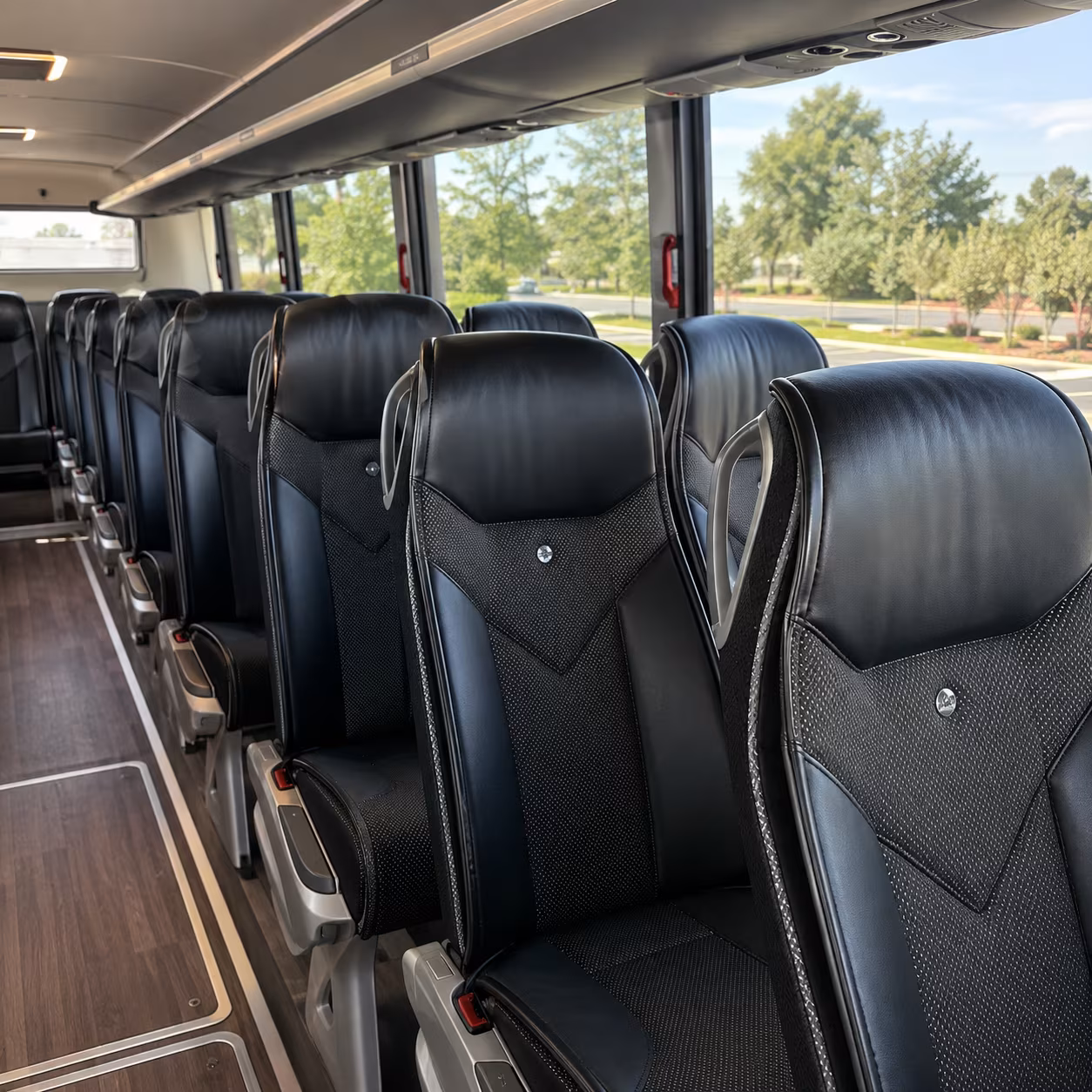 pembroke pines 45 passenger charter bus interior