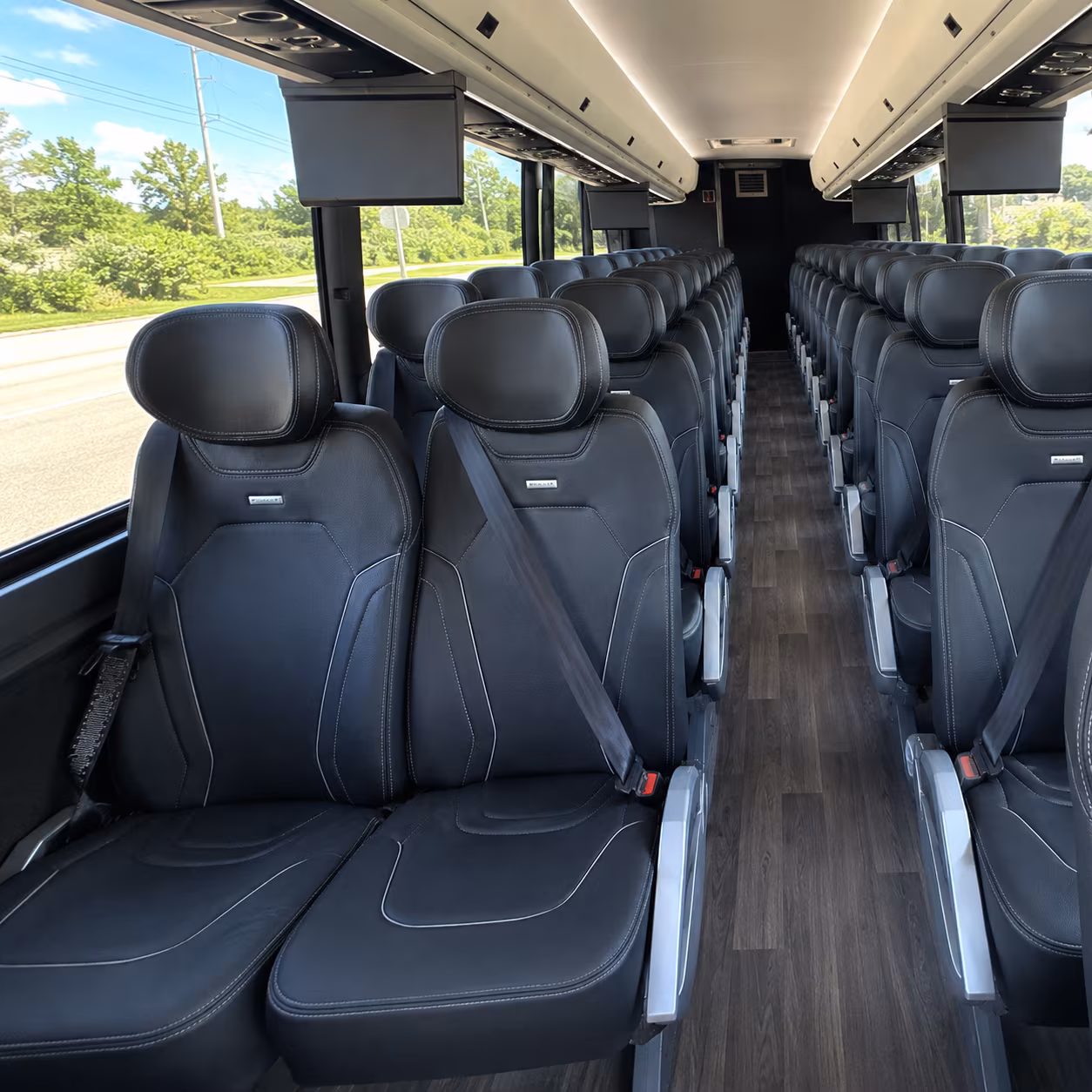 pembroke pines 47 passenger charter bus inside