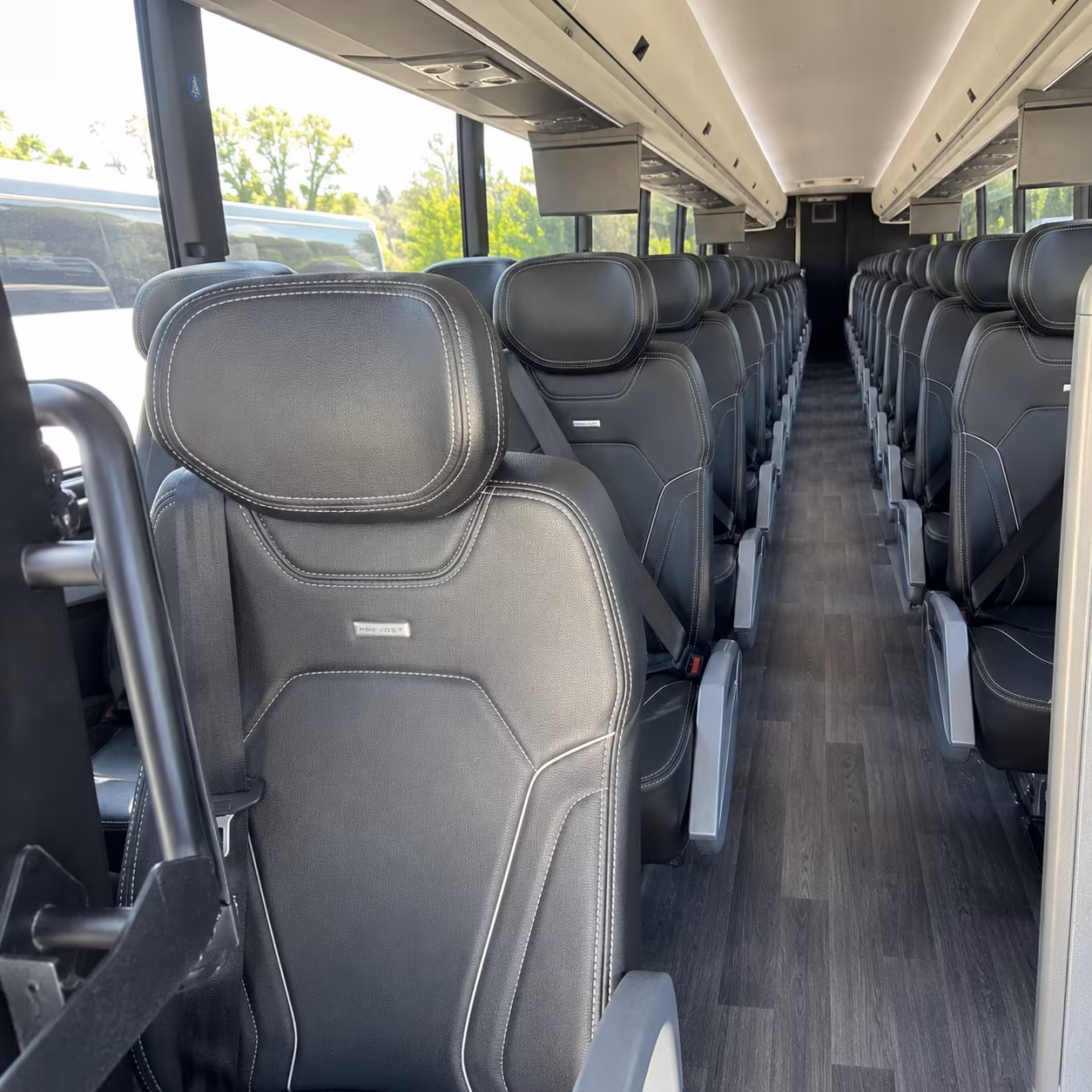 pembroke pines 47 passenger charter bus interior