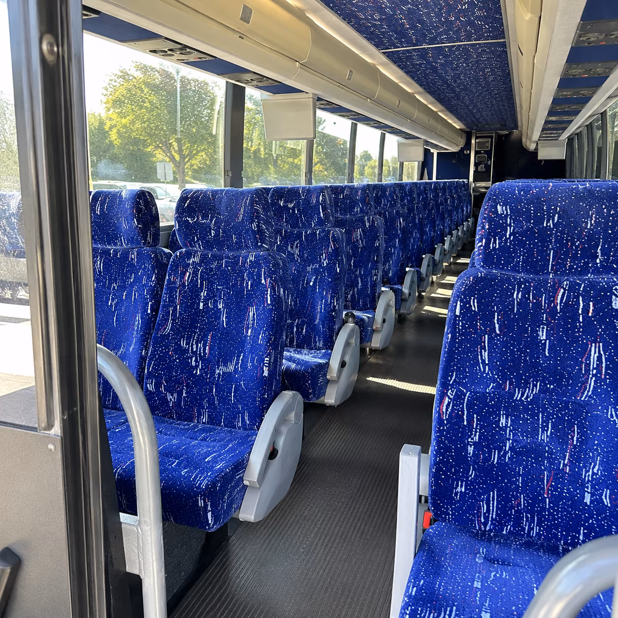 pembroke pines 50 passenger charter bus inside
