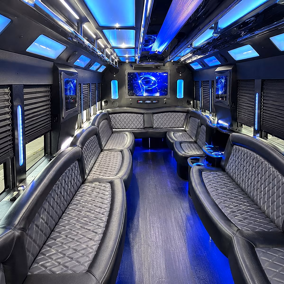 pembroke pines 50 passenger party bus interior
