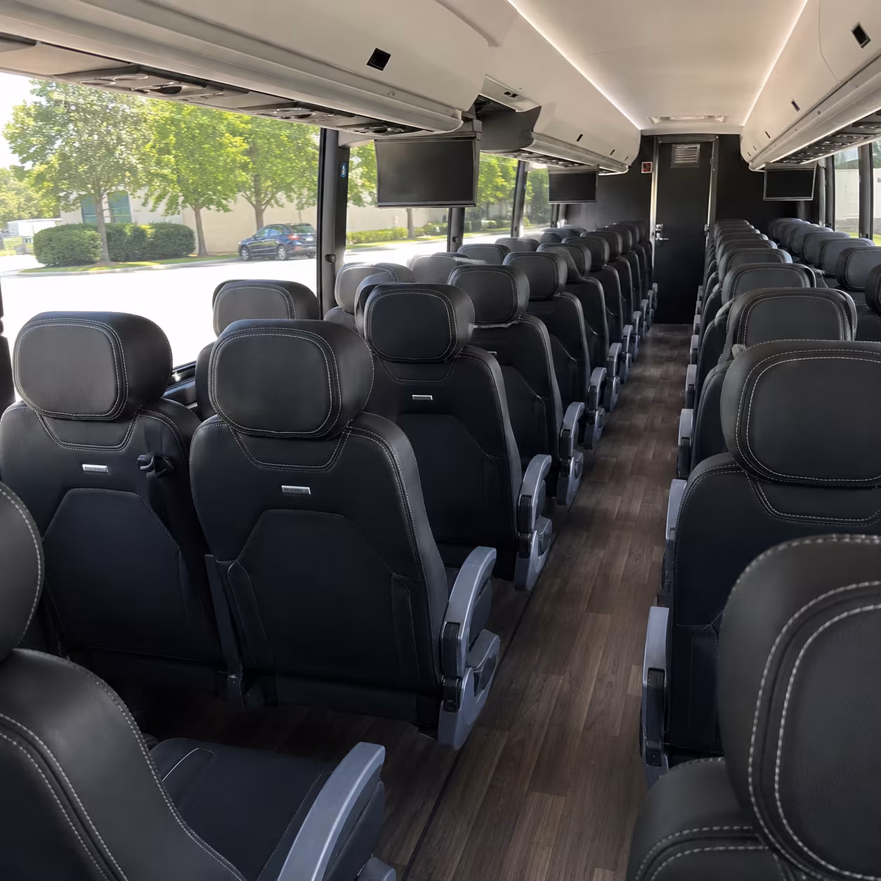 pembroke pines 56 passenger charter bus interior